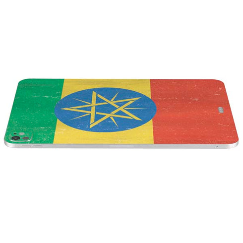 Ethiopia Flag Distressed iPad Pro 13in M4 (2024) Skin